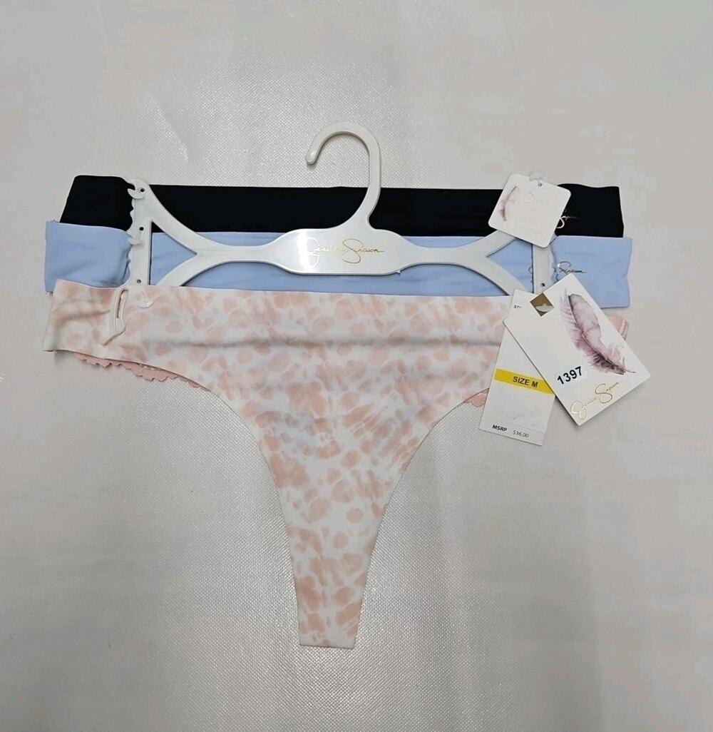 Jessica Simpson Invisible Lines Thong Size Medium Multicolor 3pk New